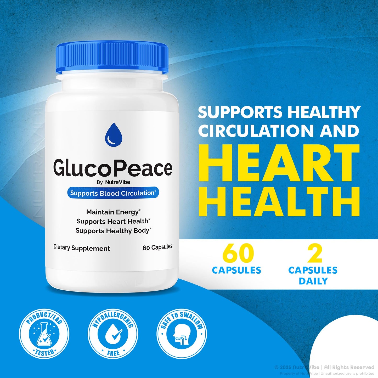 NutraVibe Gluco Peace Capsules 180 Capsules