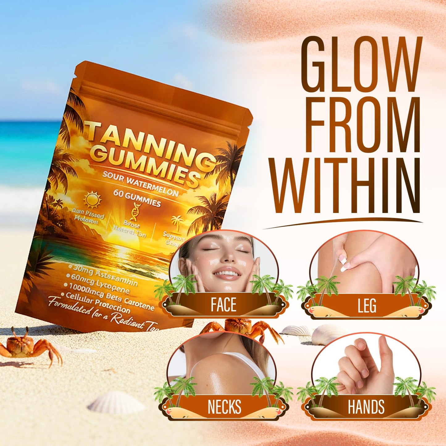 Ryurop Tanning Gummies 60 Count