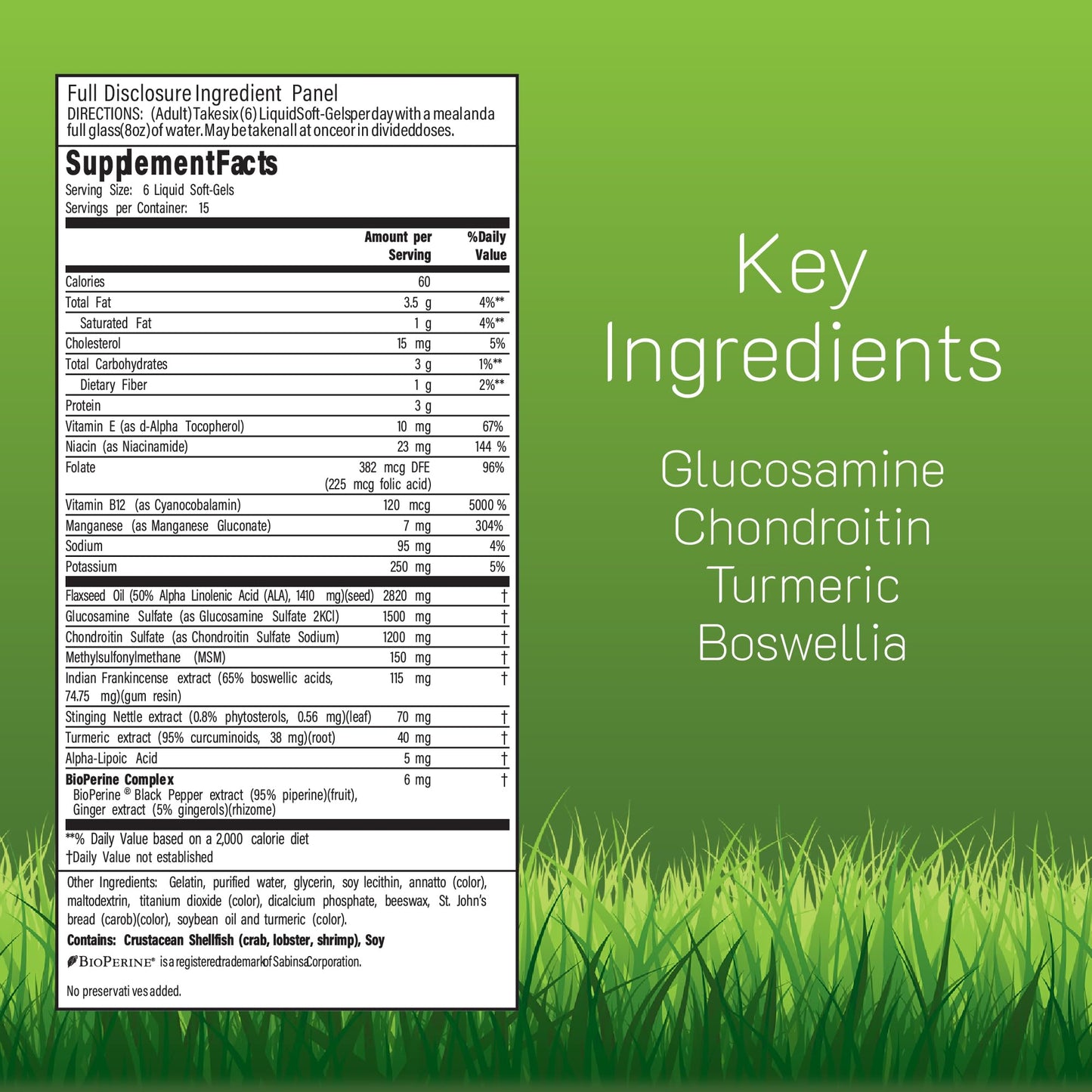 Irwin Naturals 3-in-1 Joint Formula with Glucosamine, Chondroitin, Turmeric & Boswellia 90 Softgels