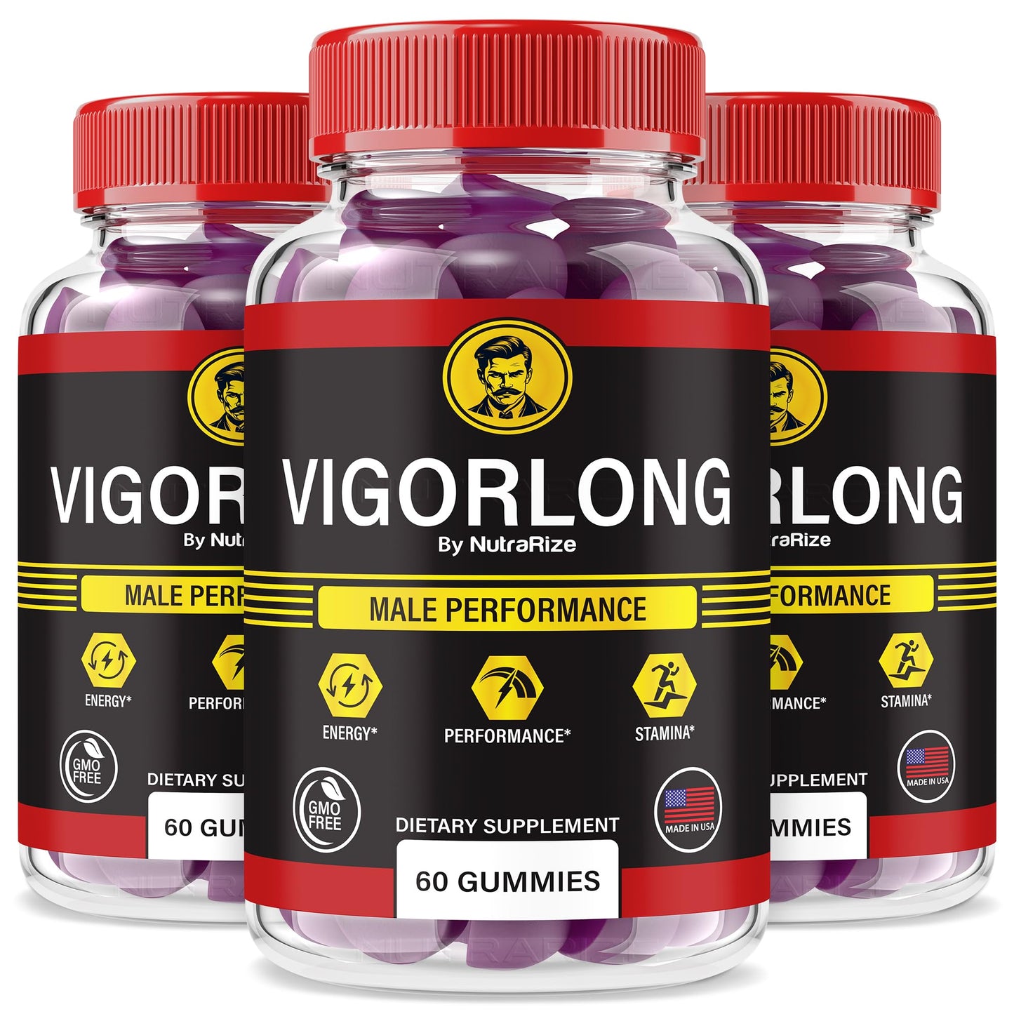 NutraRize VigorLong Gummies for Men, 180 Gummies