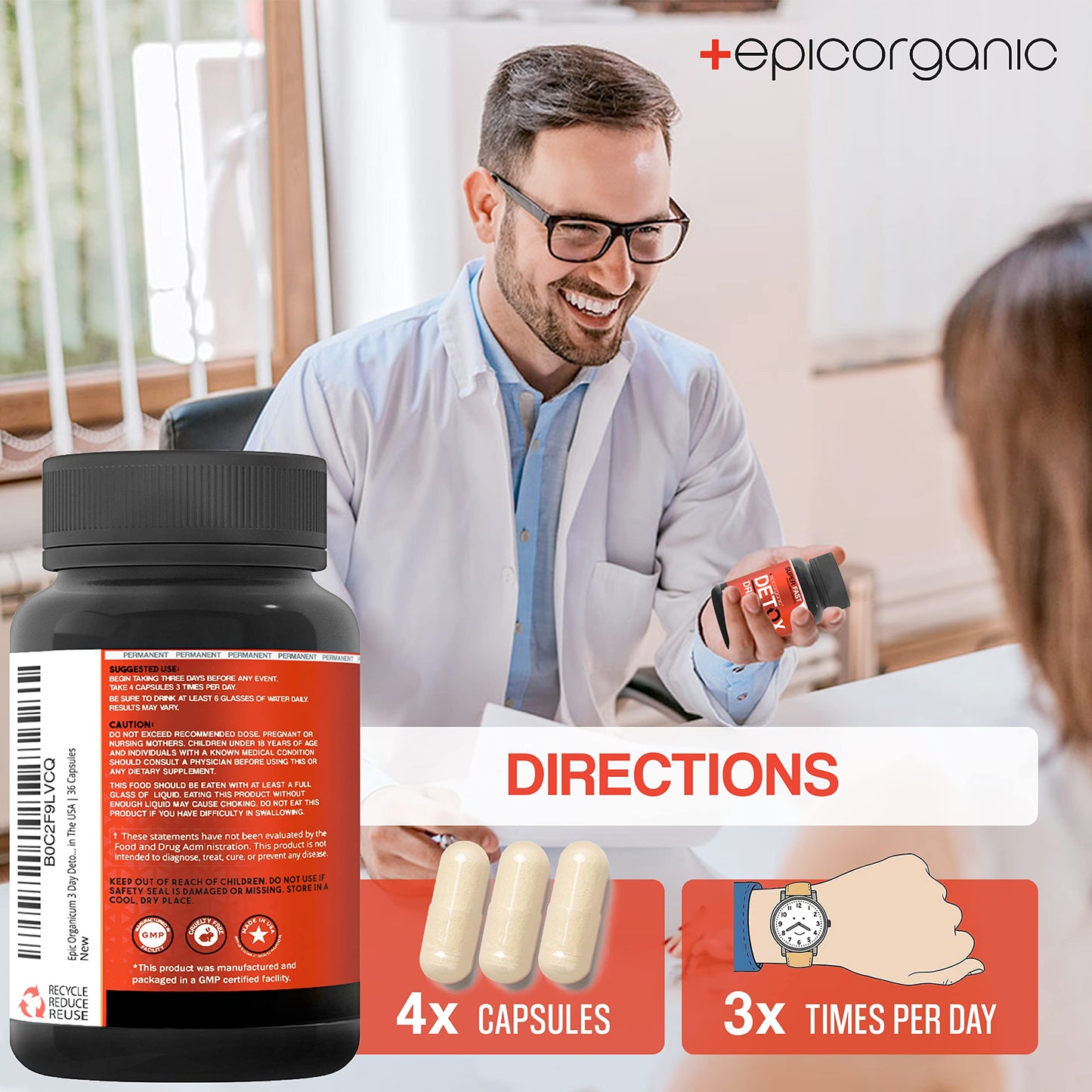 Epic Organicum 3 Day Detox Cleanse, 1 Capsule