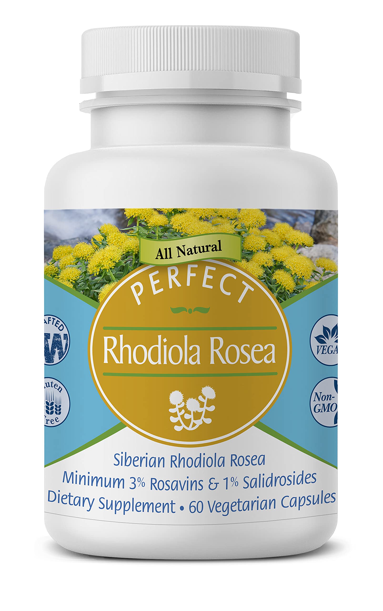 Perfect Supplements Rhodiola Rosea Capsules, 60 Count
