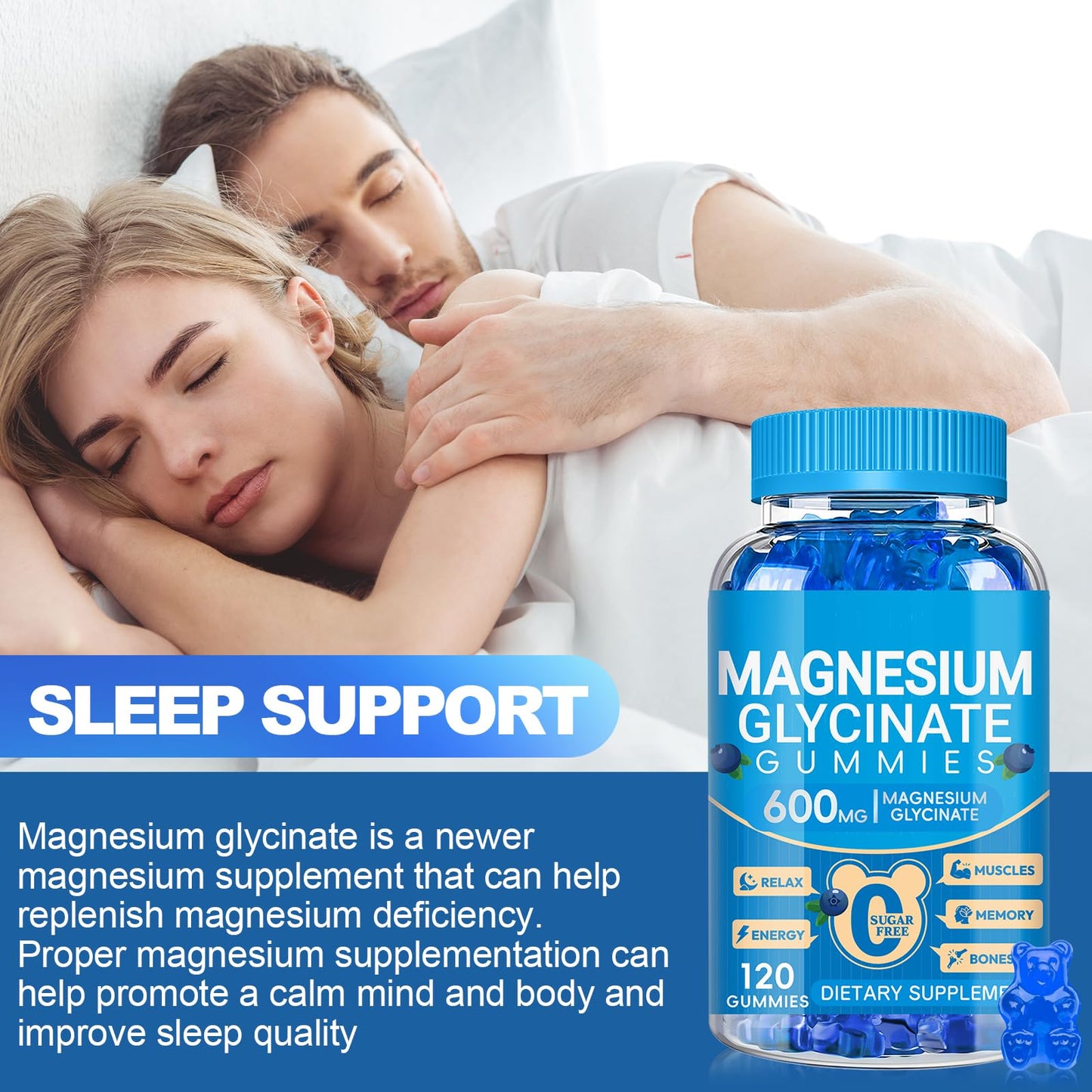 Cytona Magnesium Glycinate Gummies 600mg, 120 Count