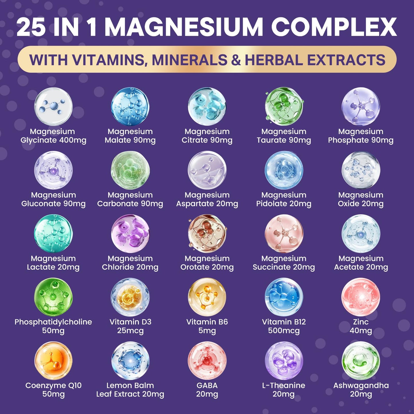 Hovika 25-in-1 Liposomal Magnesium Complex Softgels, 240 Count