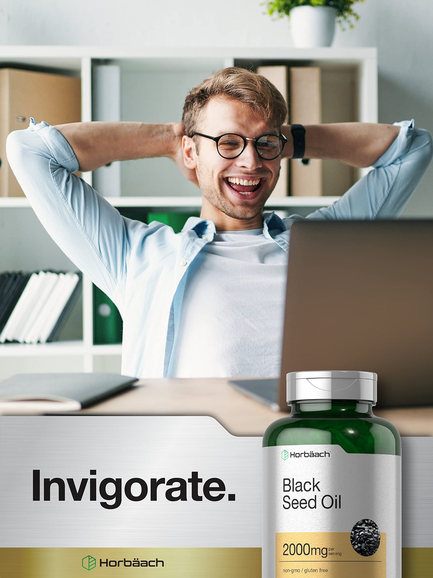 Horbäach Black Seed Oil Cold Pressed Softgel Capsules 120 Count