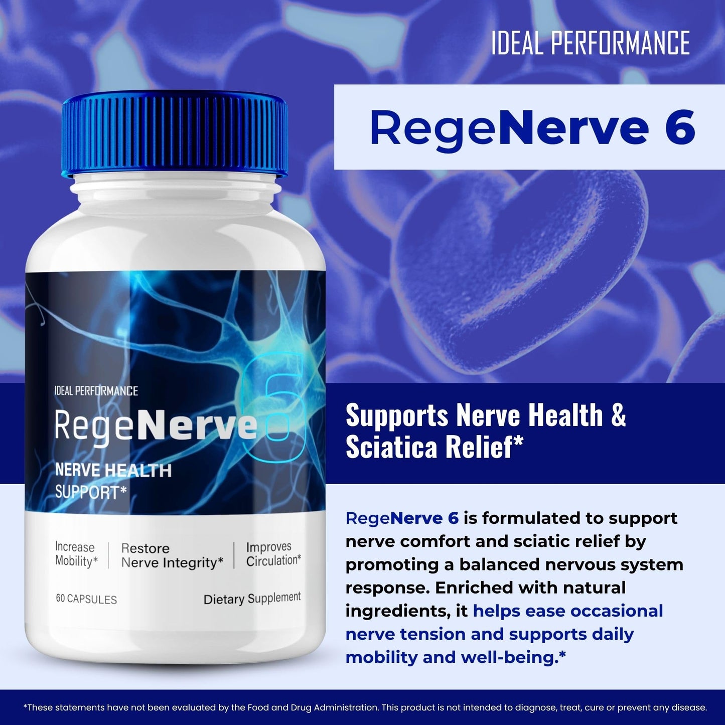 IDEAL PERFORMANCE Regenerve Nerve Health Supplement Capsules 300