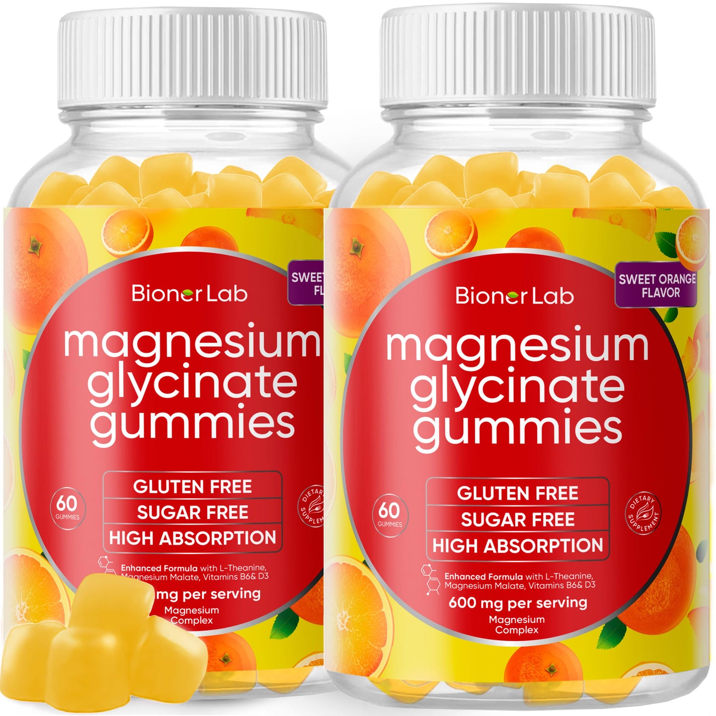 BionerLab Magnesium Glycinate Gummies, 120 Count