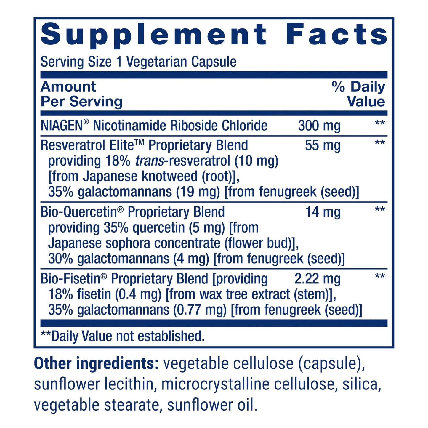 Life Extension NAD+ Cell Regenerator and Resveratrol Elite Capsule 30 Count