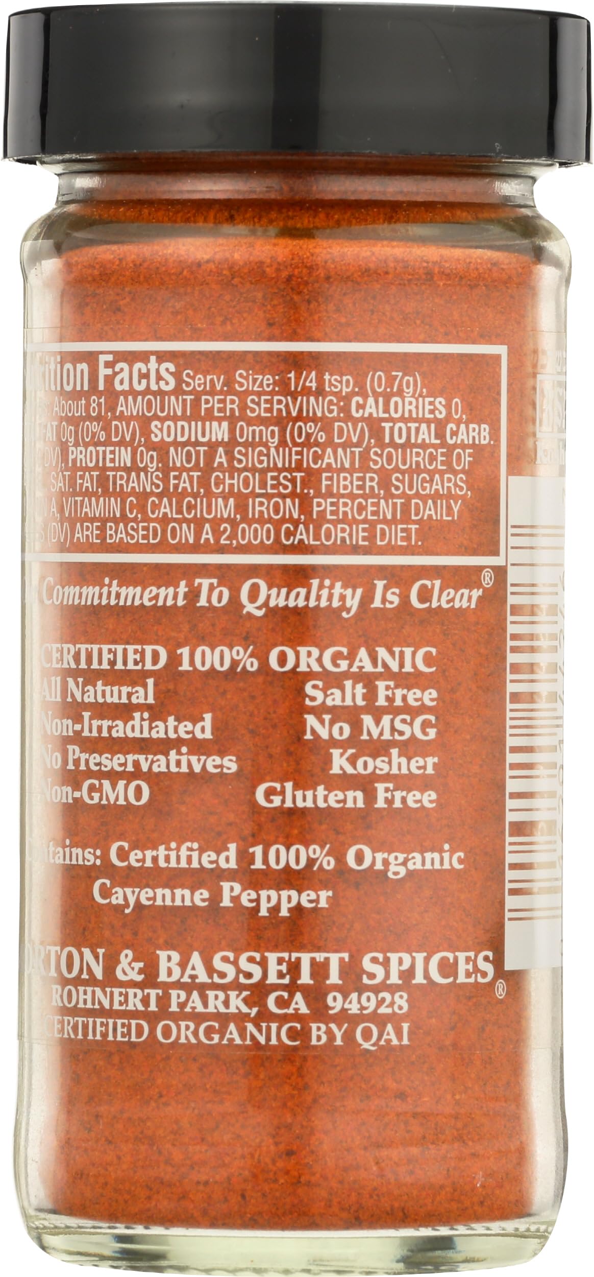 Morton & Bassett Cayenne Powder, Organic, 2 Oz