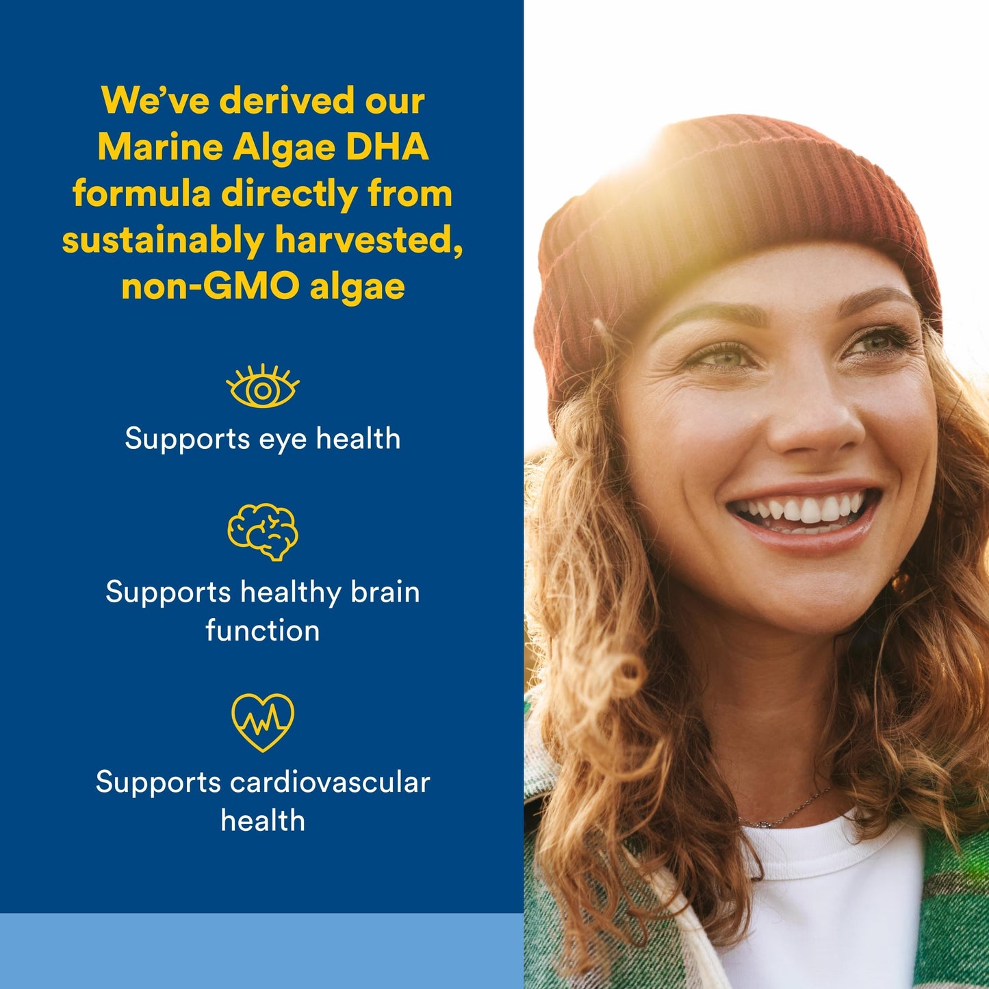 Natural Factors Whole Earth & Sea Marine Algae DHA Vegan Omega-3 Supplement Softgels 30