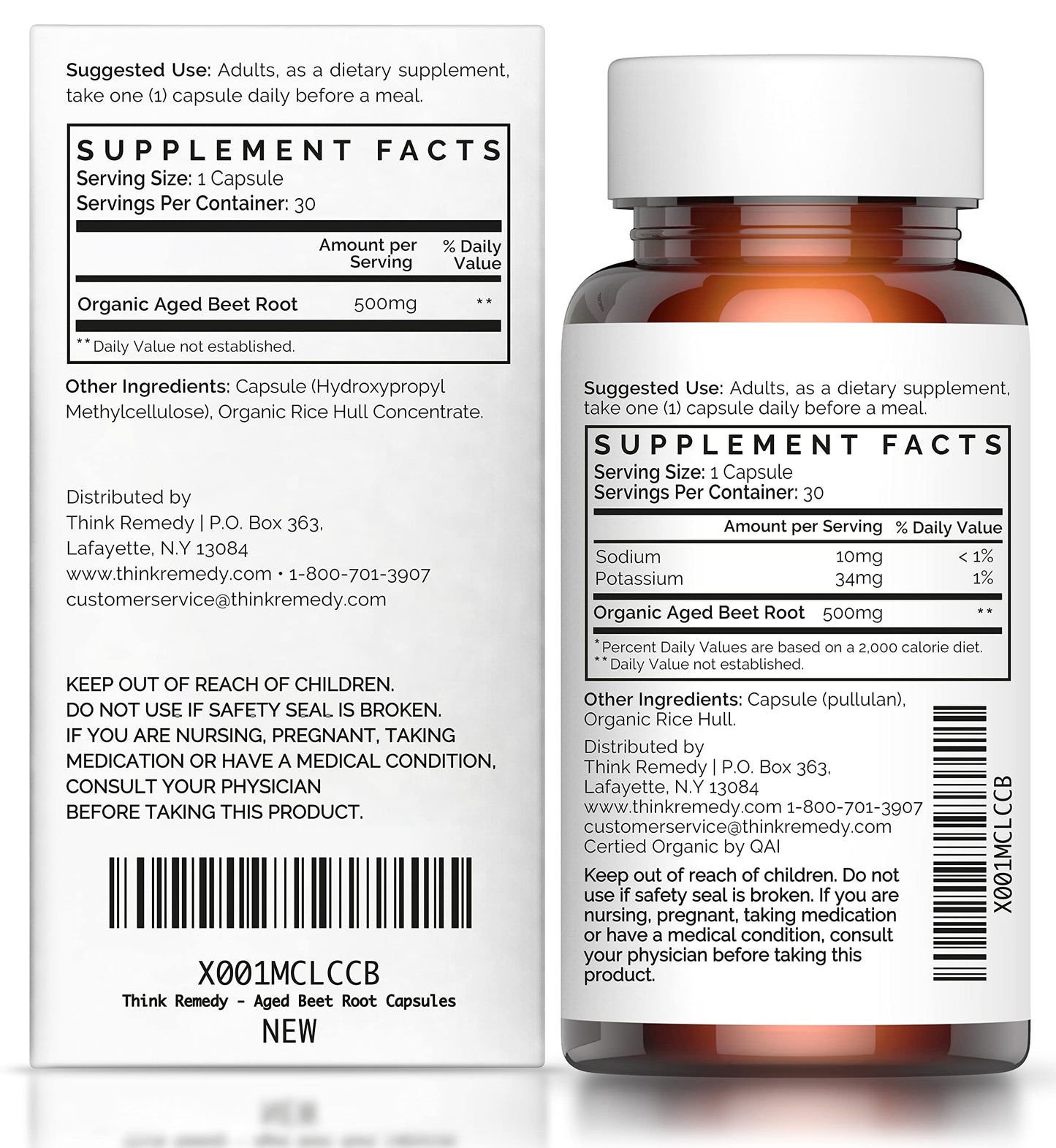Think Remedy Aged Beet Root Capsules, 30 Count