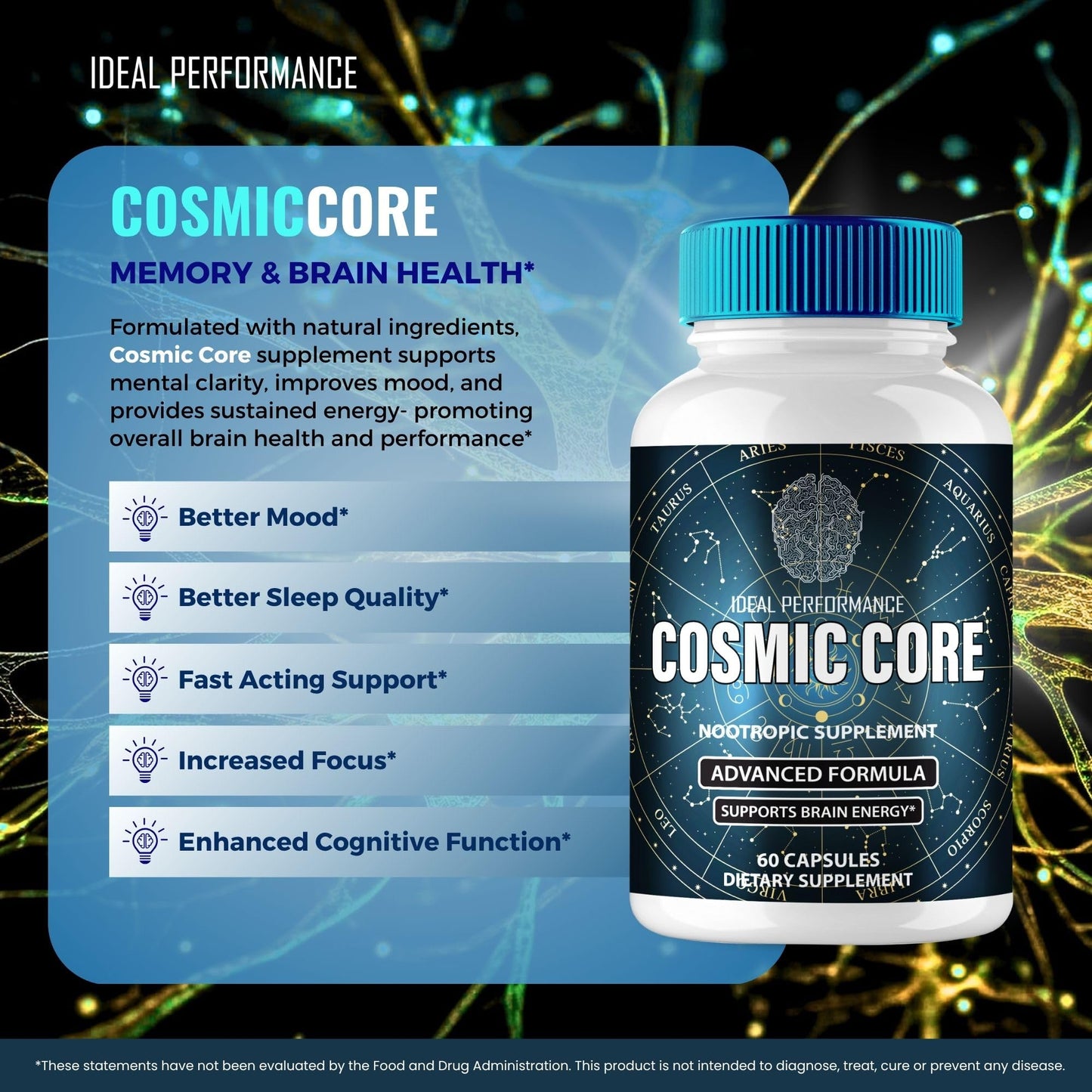 IDEAL PERFORMANCE Cosmic Core 180 Capsules