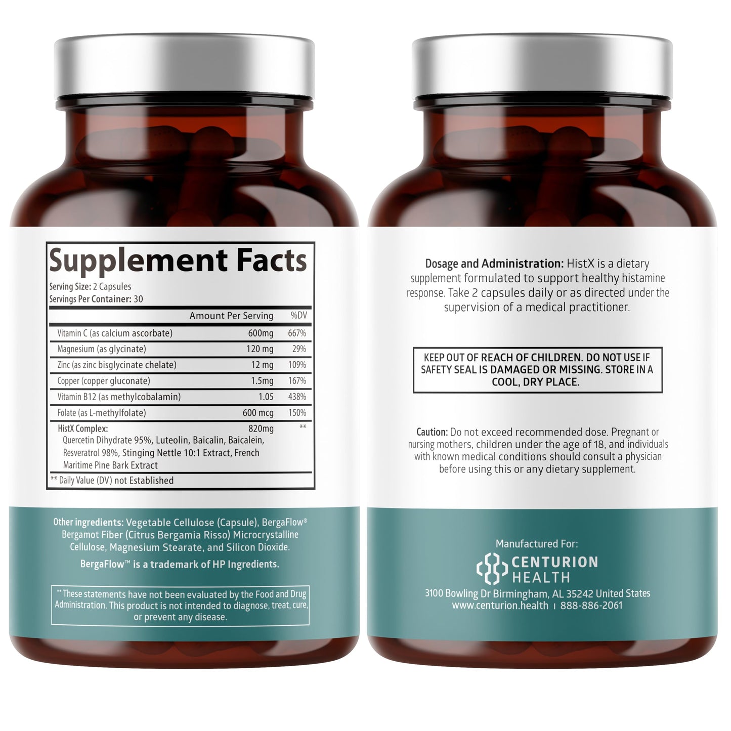 Centurion Health Histx Support Supplement, 60 Capsules