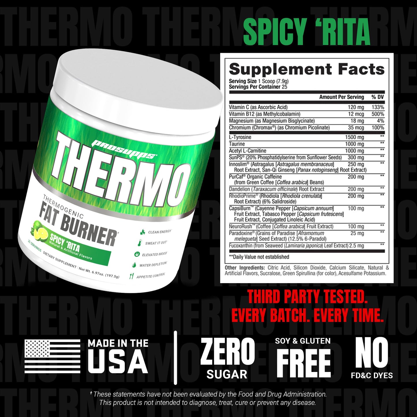 ProSupps Thermogenic Fat Burner Powder Spicy Rita, 7.05 oz