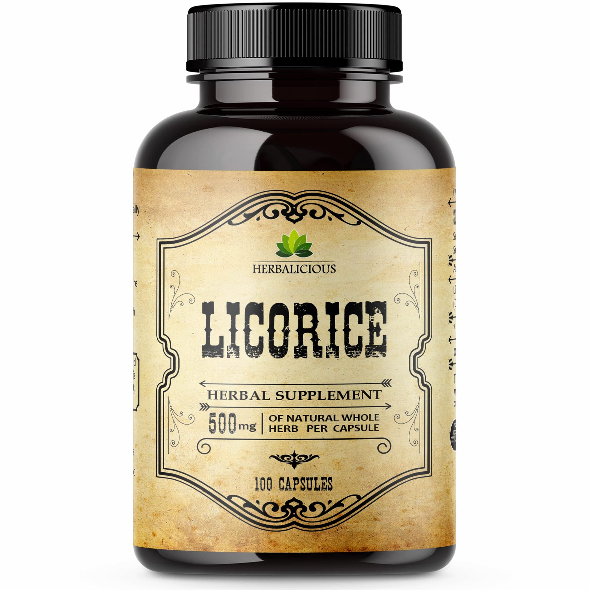 HERBALICIOUS Licorice Root Capsule 100 Count