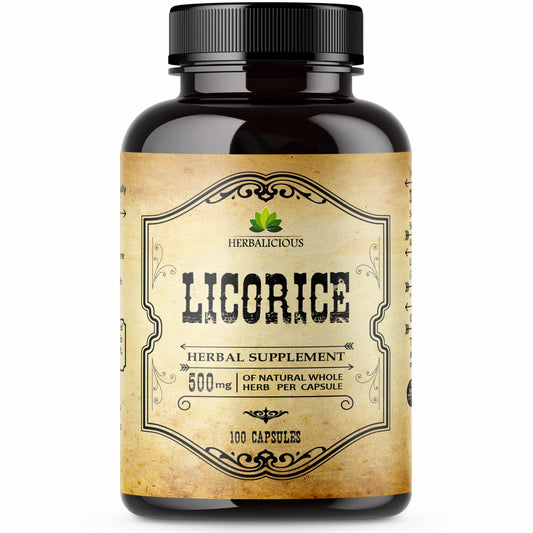 HERBALICIOUS Licorice Root Capsule 100 Count