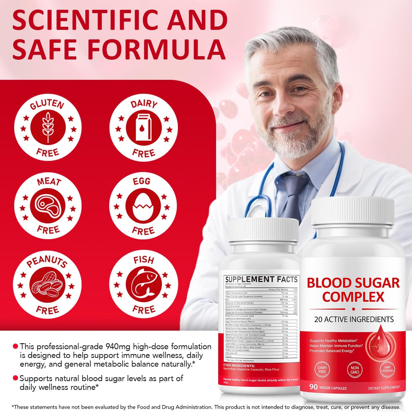 J&H Jasmine&Hyacinth Blood Sugar Complex Capsule 90 Count