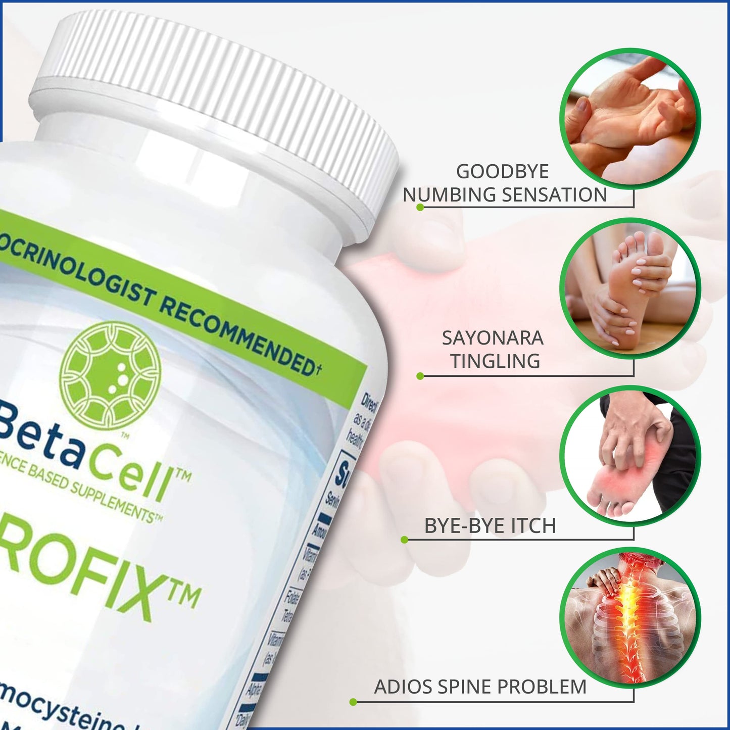 BETACELL Neurofix Nerve Support Formula Capsules, 60 Count