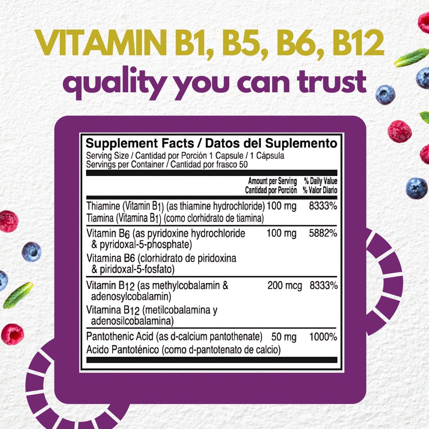 Neurobion Optimized Classic Formula B12 Methylcobalamin Dietary Supplement Capsule 50 Capsules