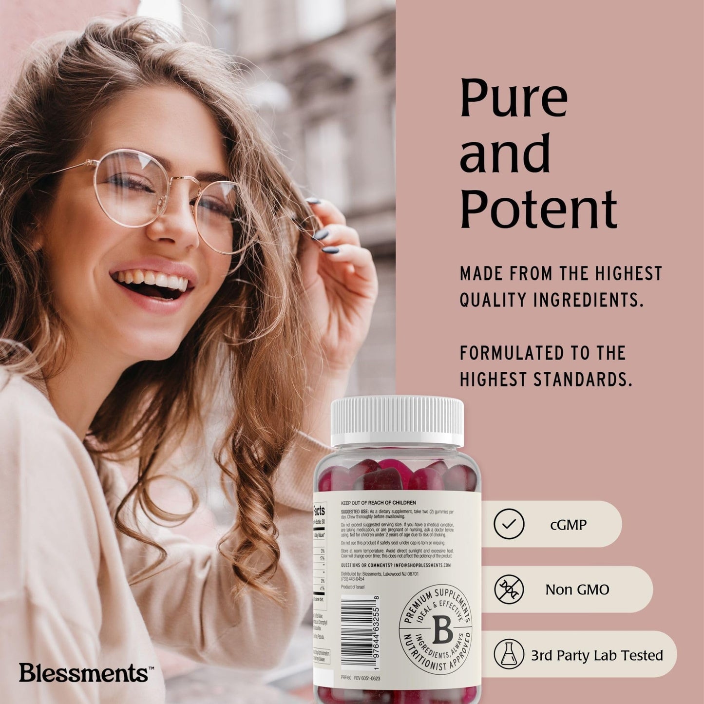 Blessments Prebiotic Fiber Gummies Gummy 60 Count