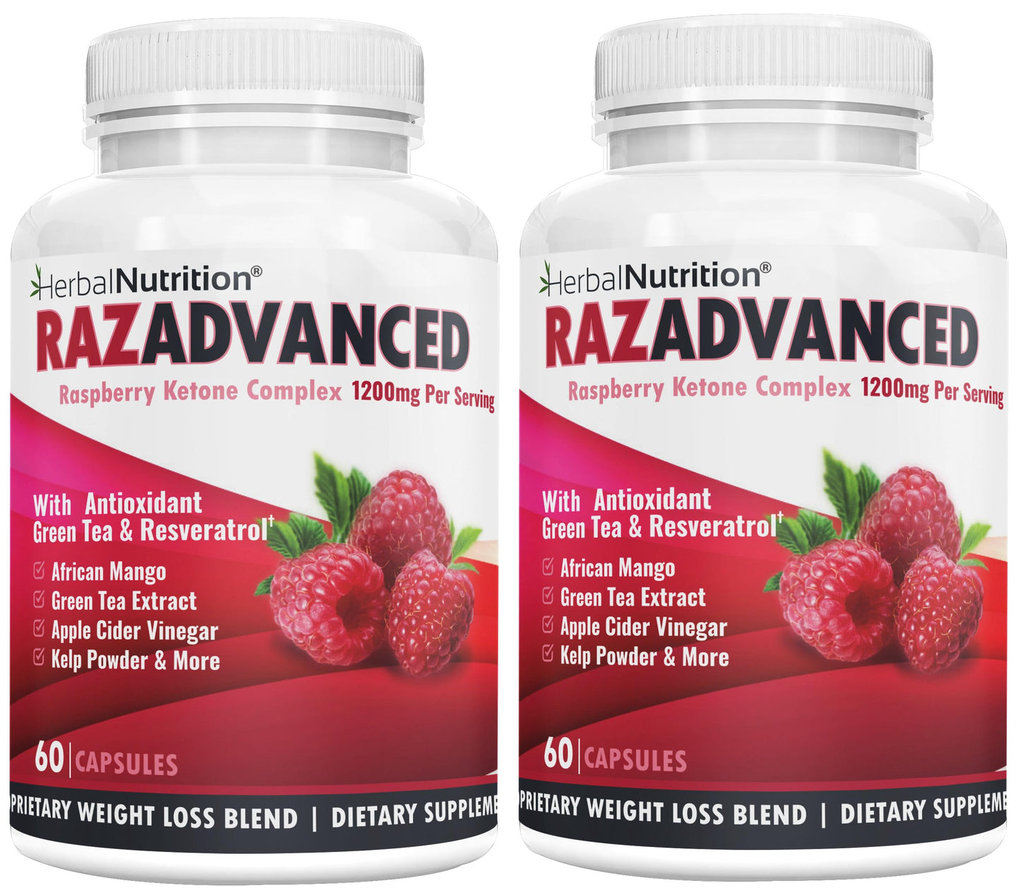 Herbal Nutrition Raspberry Ketones Complex Capsules, 60 Capsules
