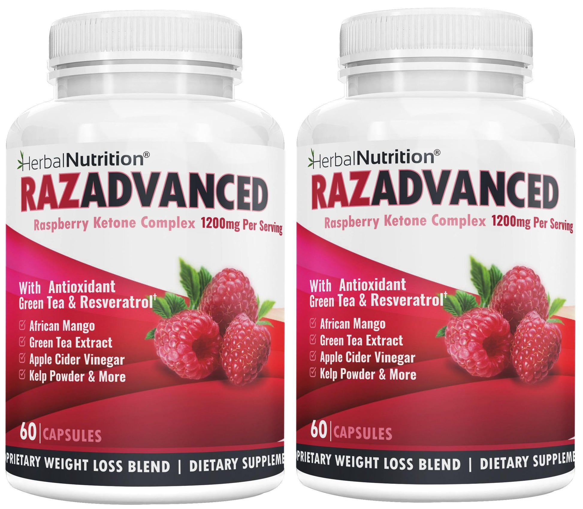 Herbal Nutrition Raspberry Ketones Complex Capsules, 60 Capsules