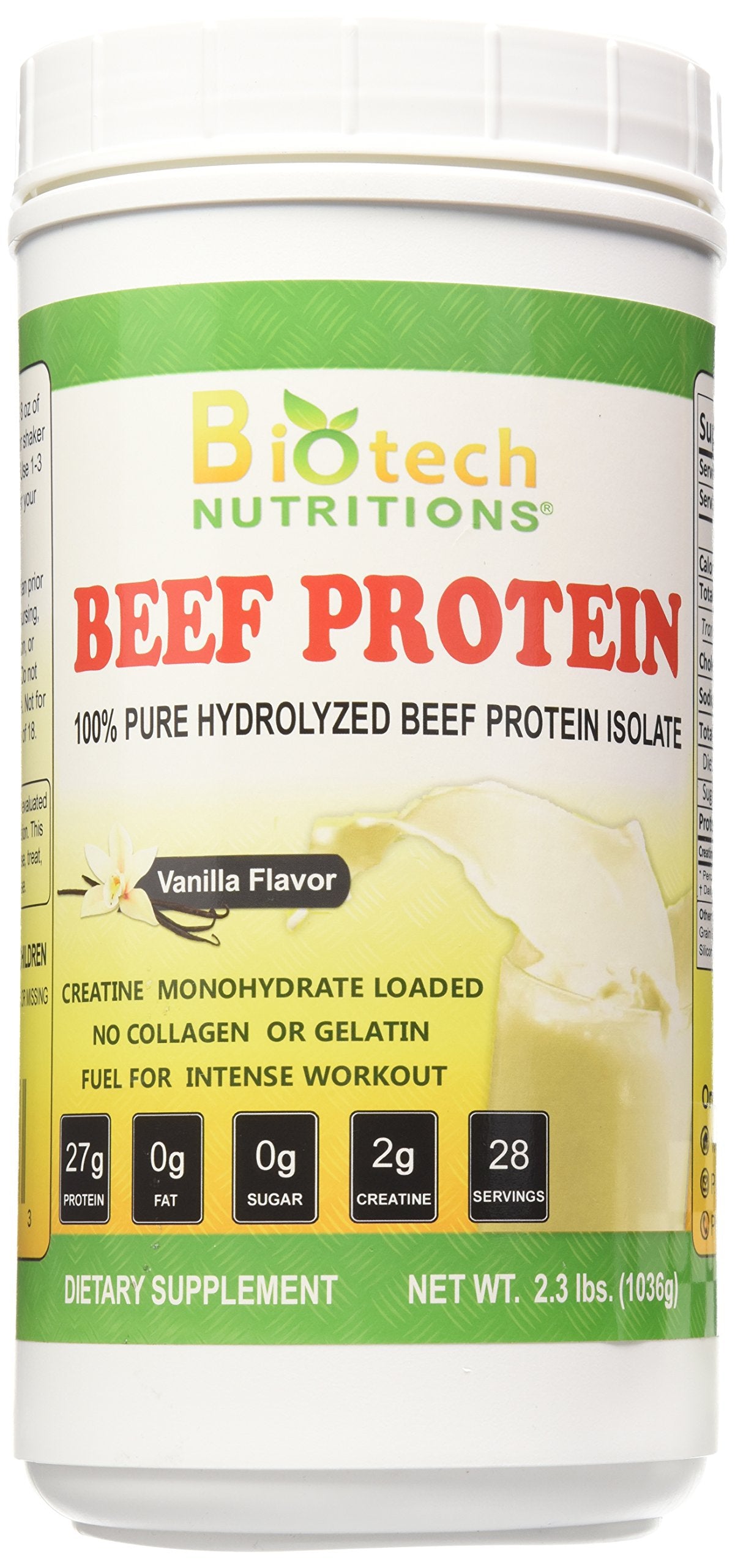 Biotech Nutritions Beef Protein Powder 36.8 oz