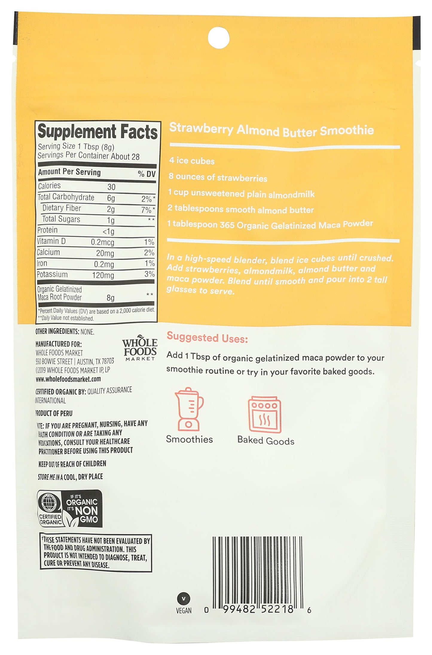 365 by Whole Foods Market Organic Gelatinized Maca Powder, 8 Ounce