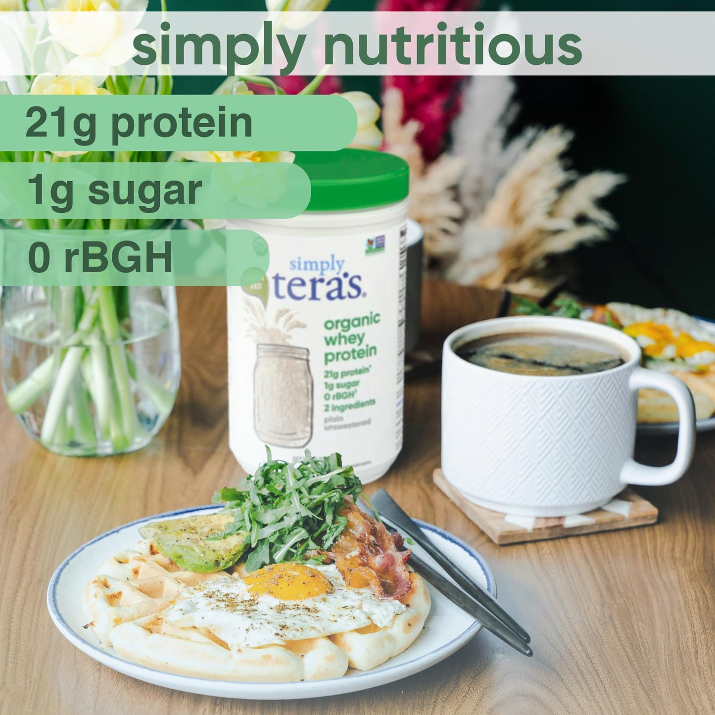 Simply Tera's Organic Whey Protein Powder, 12 oz