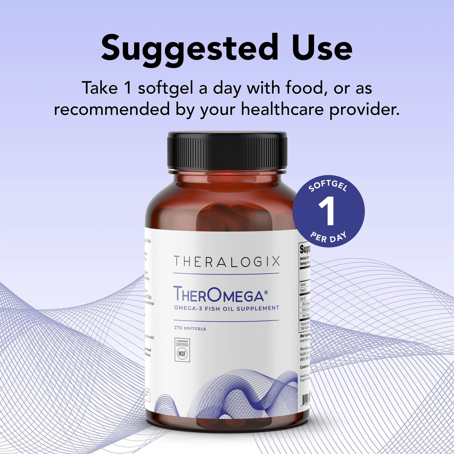 Theralogix TherOmega Omega-3 Fish Oil Supplement Softgel 270 Softgels