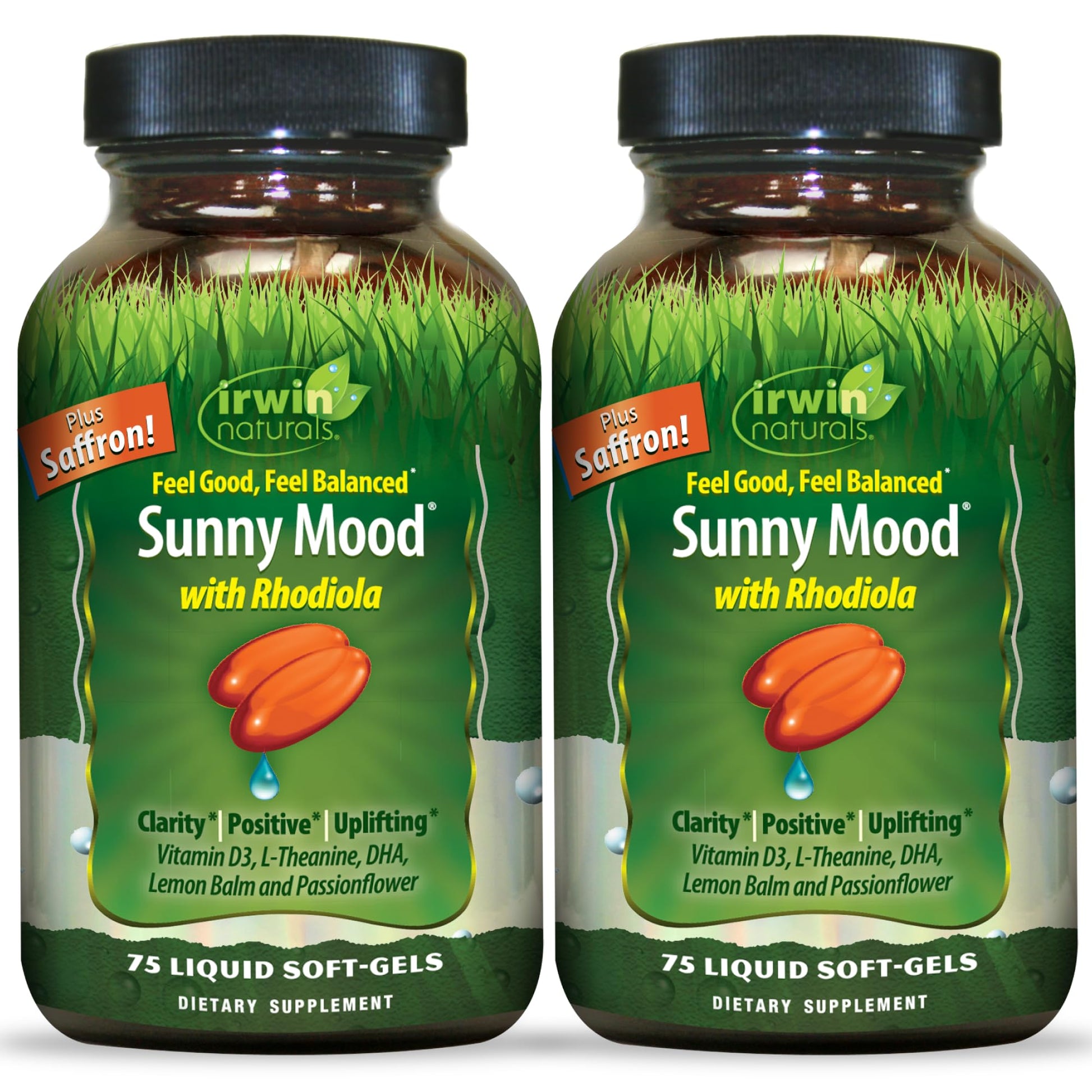 Irwin Naturals Sunny Mood Emotional Balance & Mood Support Softgels, 150 Count