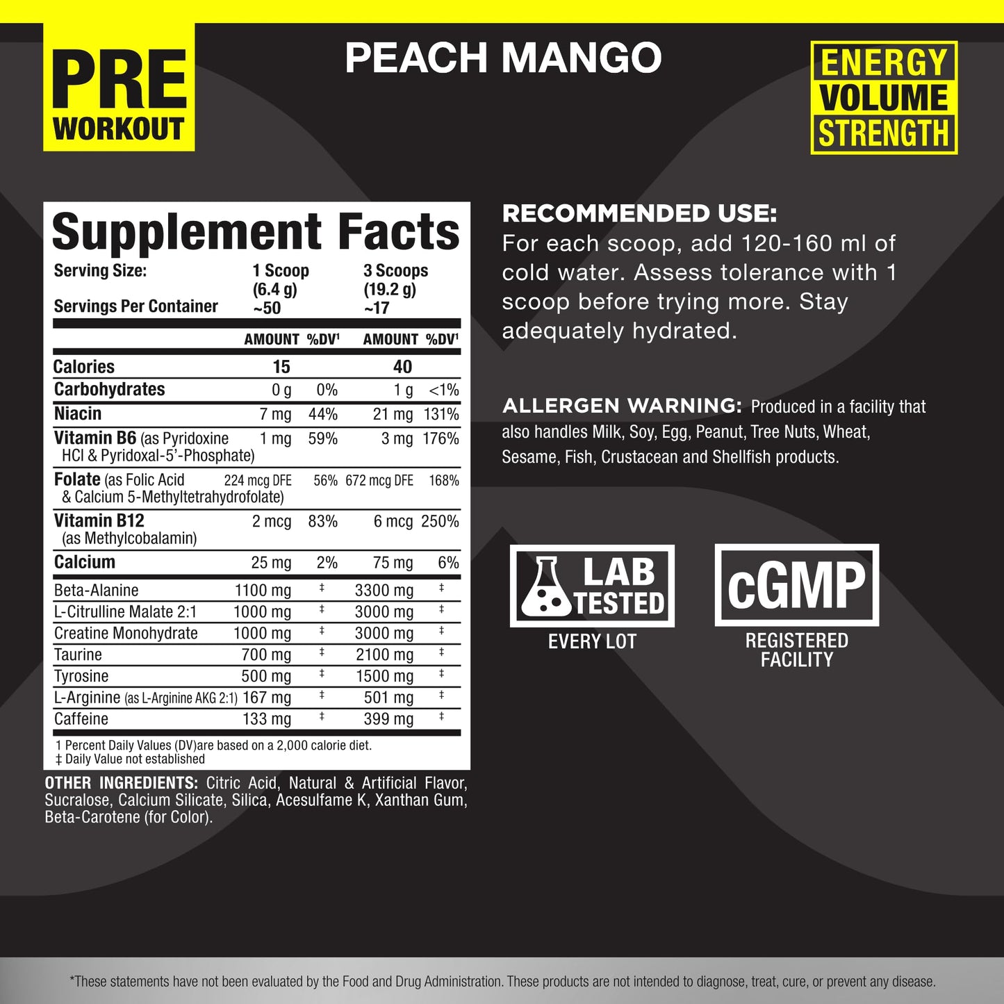 ALLMAX IGNITER Sport Pre-Workout Powder, Peach Mango, 320 g, 50 Servings