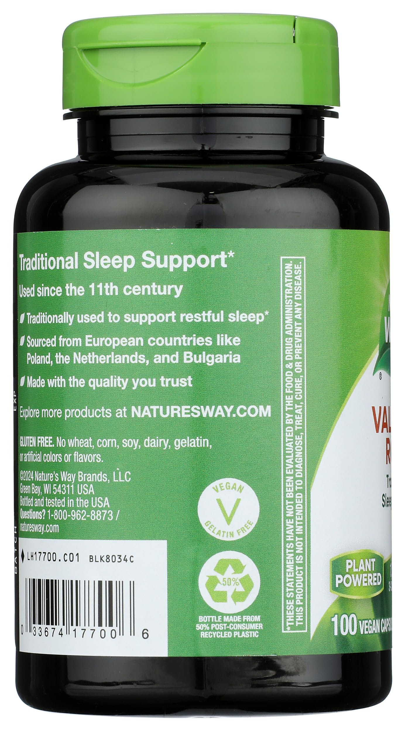 Nature's Way Valerian Root Capsule, 100 Capsules