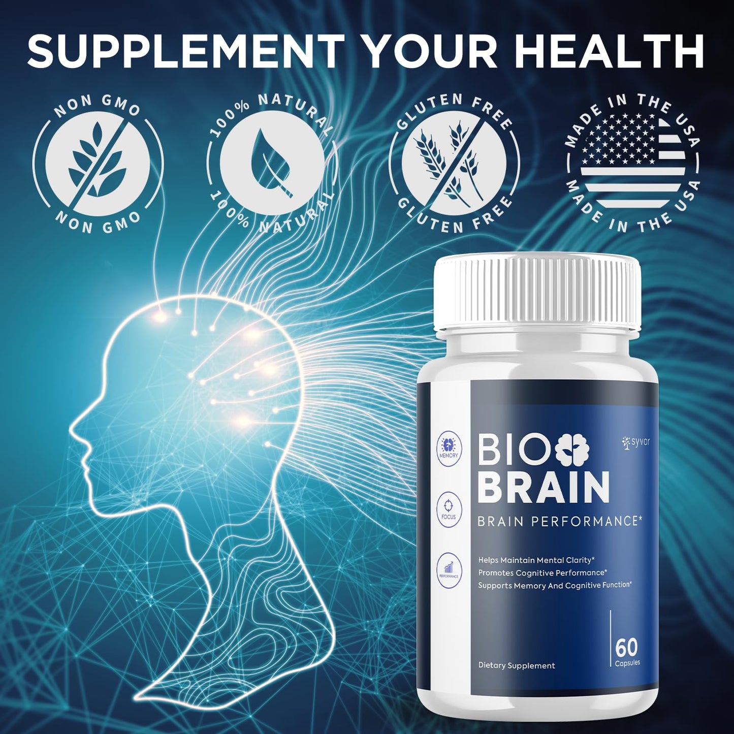 Syvor Bio Brain Capsules, 120 Capsules