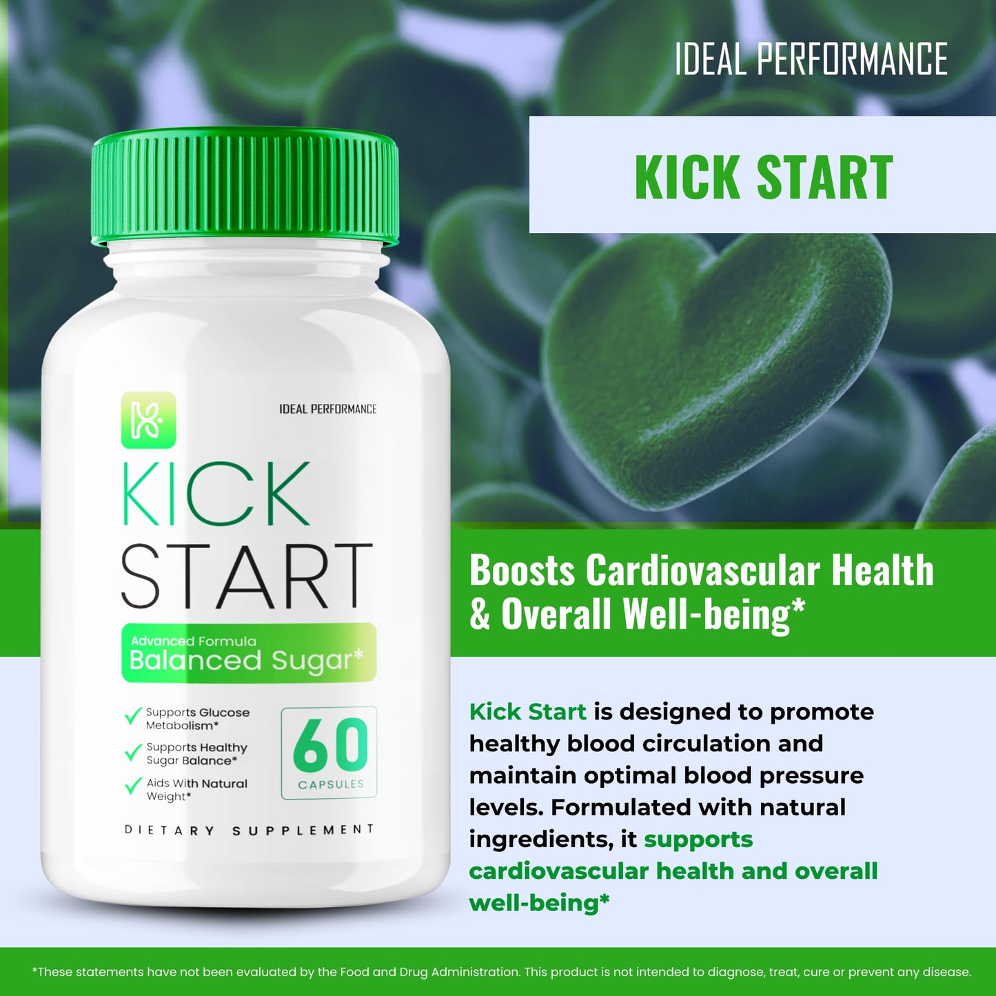 Ideal Performance Kick Start Glyco Optimizer, 300 Capsules