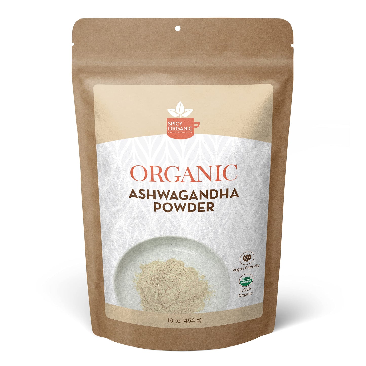 SPICY ORGANIC Ashwagandha Root Powder, 16 oz