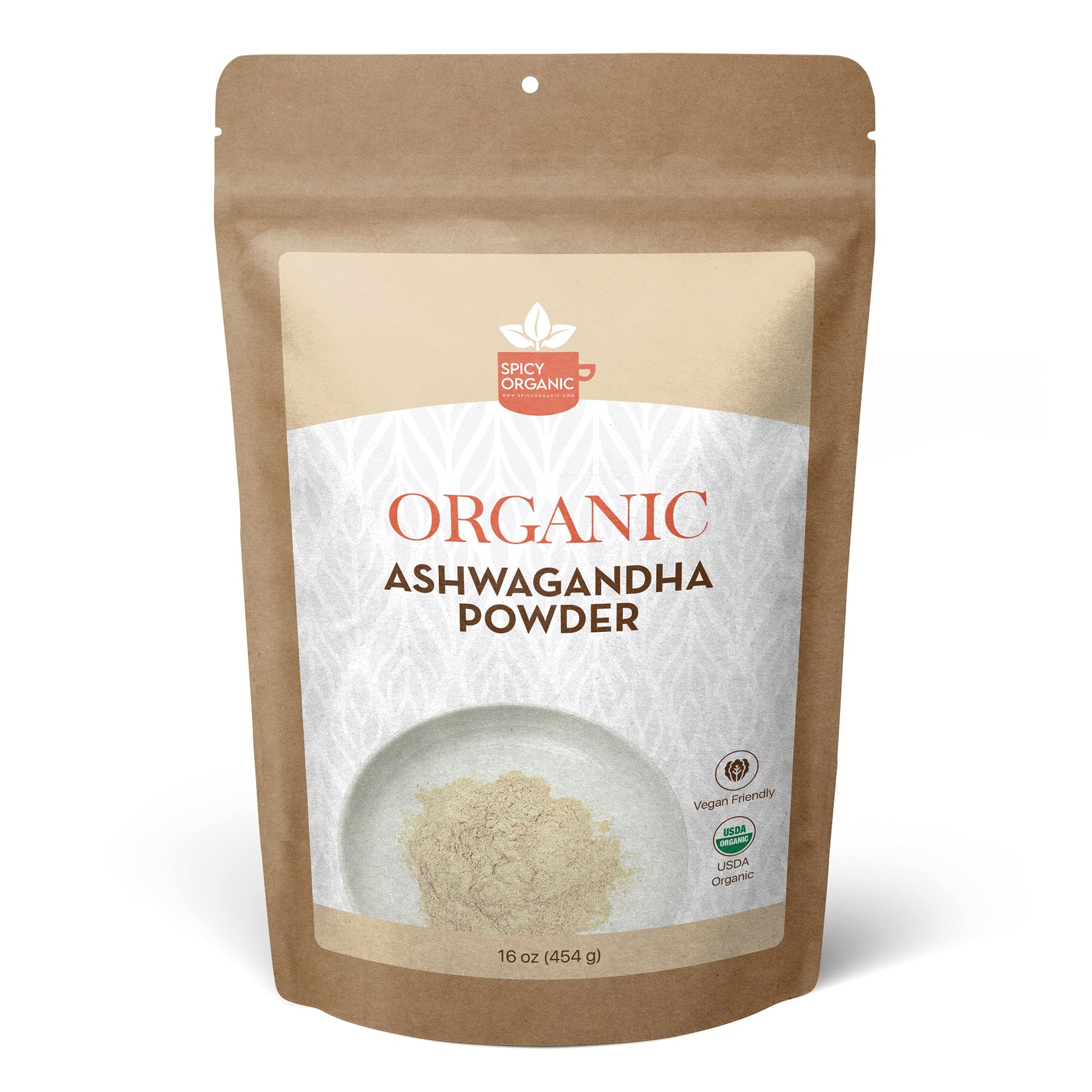 SPICY ORGANIC Ashwagandha Root Powder, 16 oz