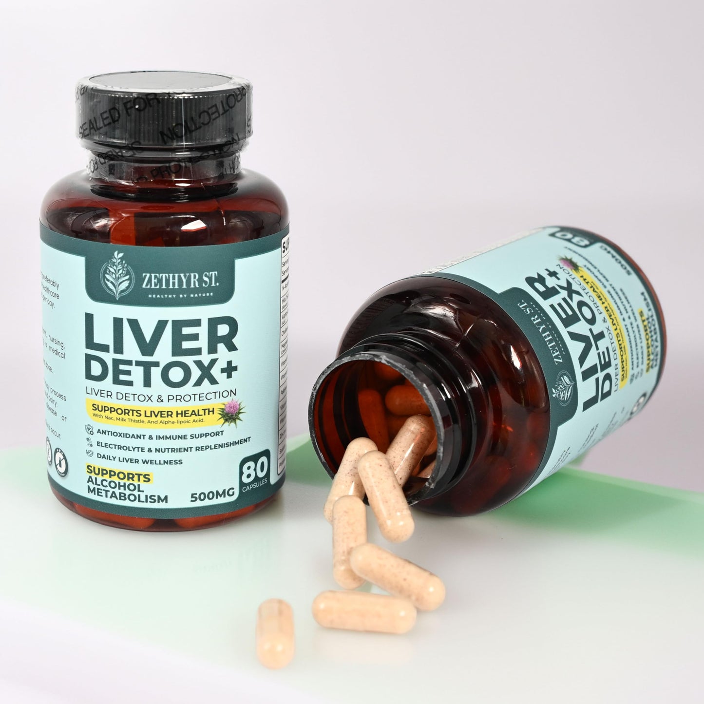 ZETHYR STREET Zethyr St. Liver Detox+ with Milk Thistle 80 Capsules