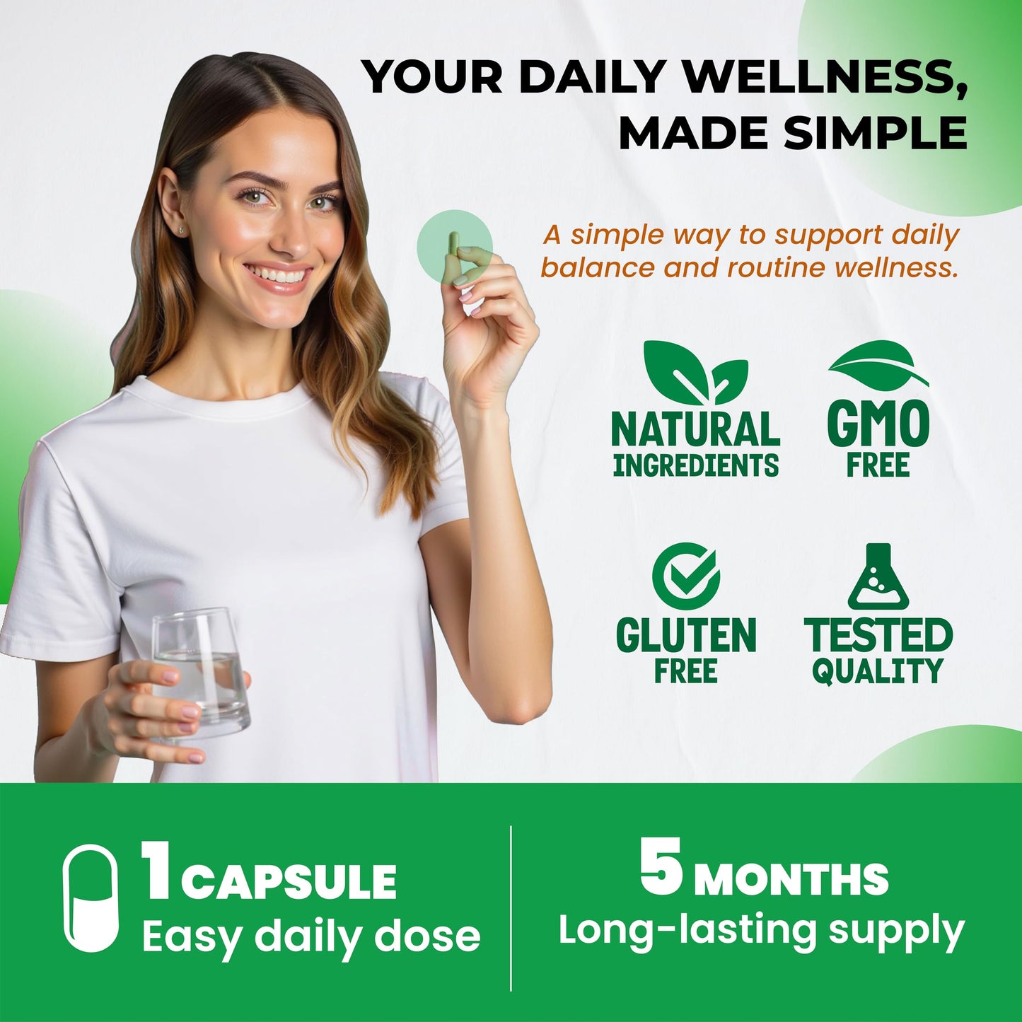 ULTRA HERBS L-Theanine Supplement Capsule 150 Count