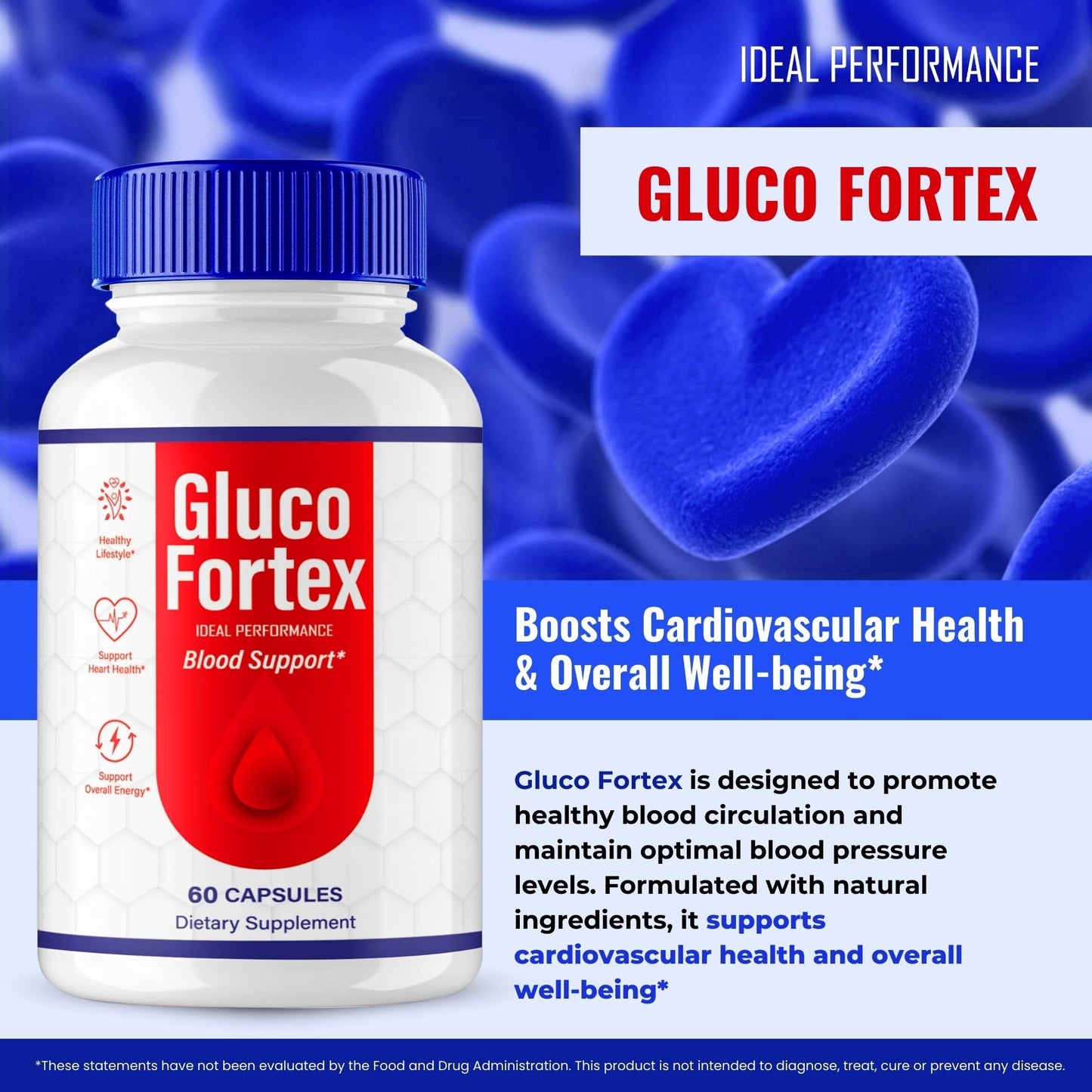 IDEAL PERFORMANCE Gluco Fortex Capsules, 120 Capsules