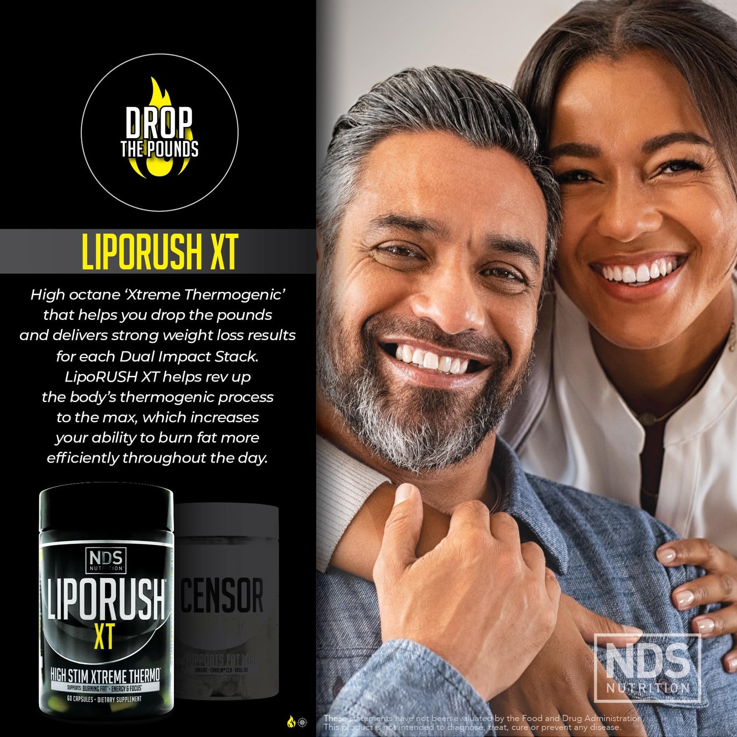 LIPORUSH NDS Nutrition Maximum Strength Dual Impact Stack 1 Capsule