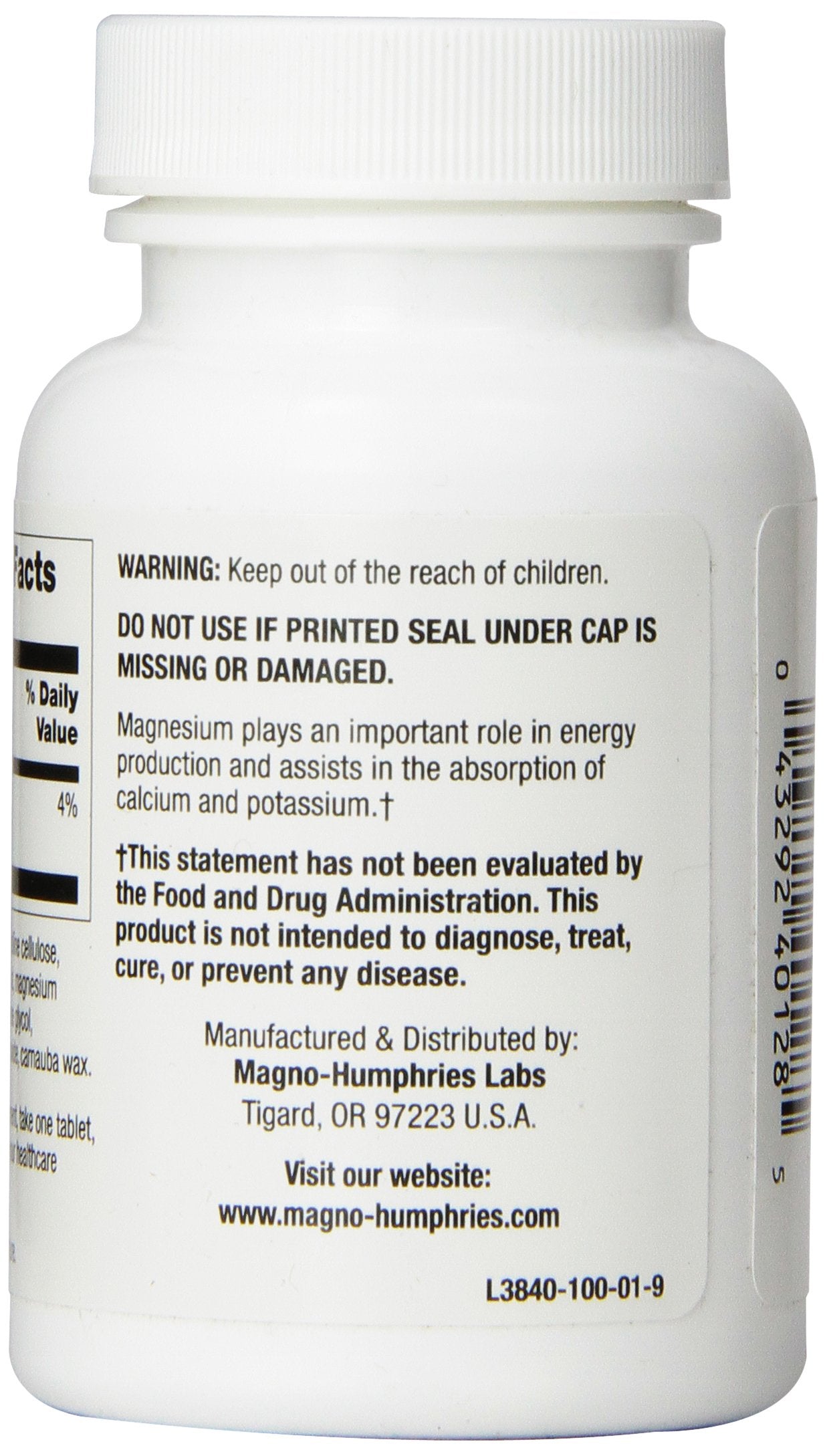 Optimum Magnesium Gluconate 250 Mg Tablets, 100 Count