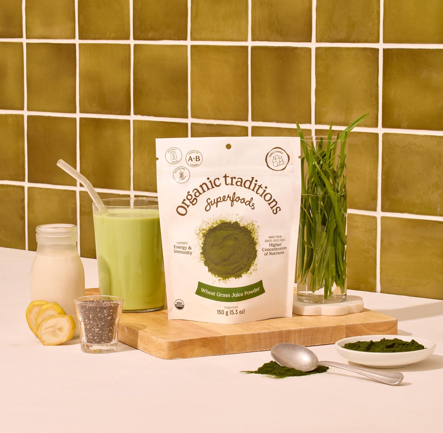 Organic Traditions Wheat Grass Powder 5.3 oz