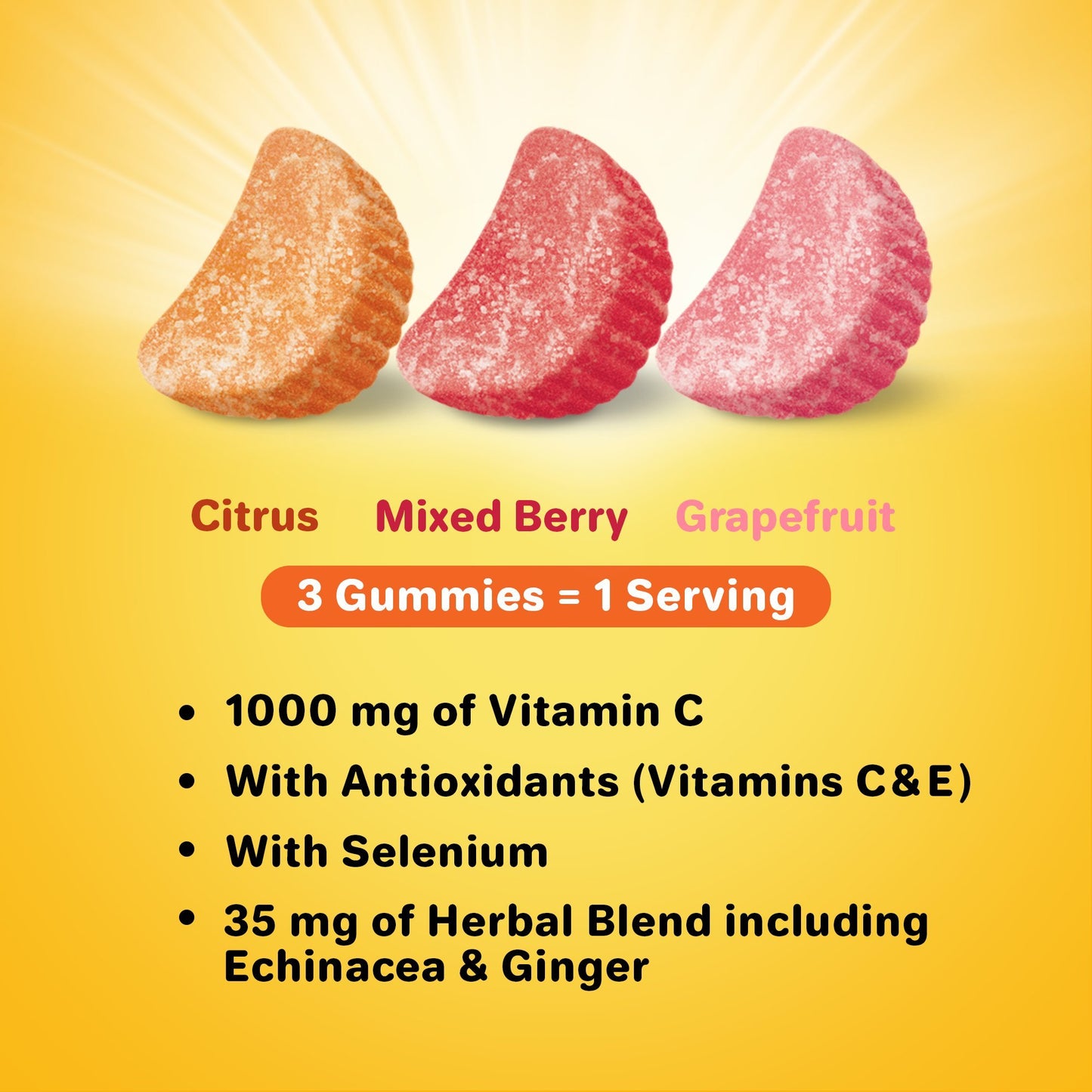 Airborne Immune Support Supplement with Vitamin C Gummies, 42 Count