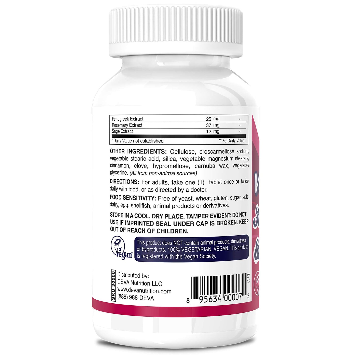 DEVA Vegan Hair, Nails & Skin Biotin Tablet, 90 Tablets