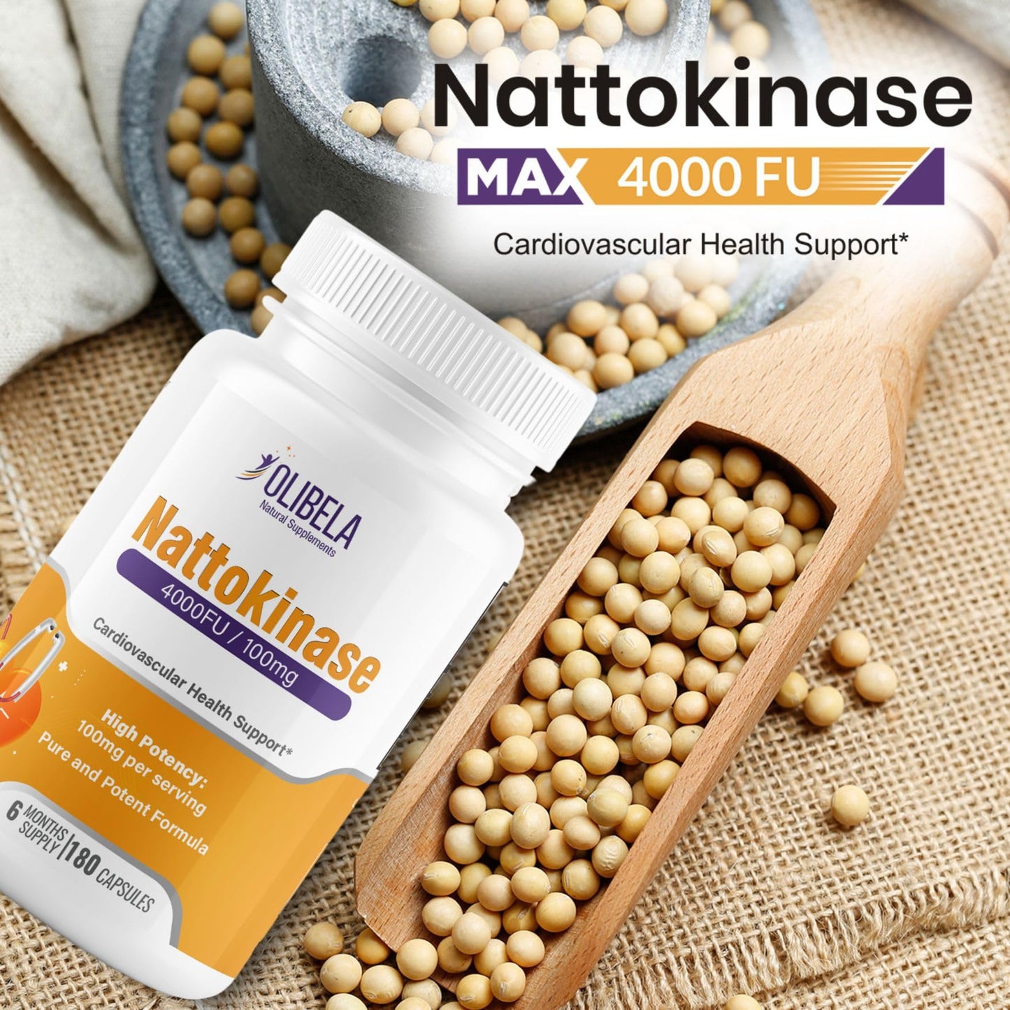 OLIBELA Nattokinase 4000FU Capsules 180