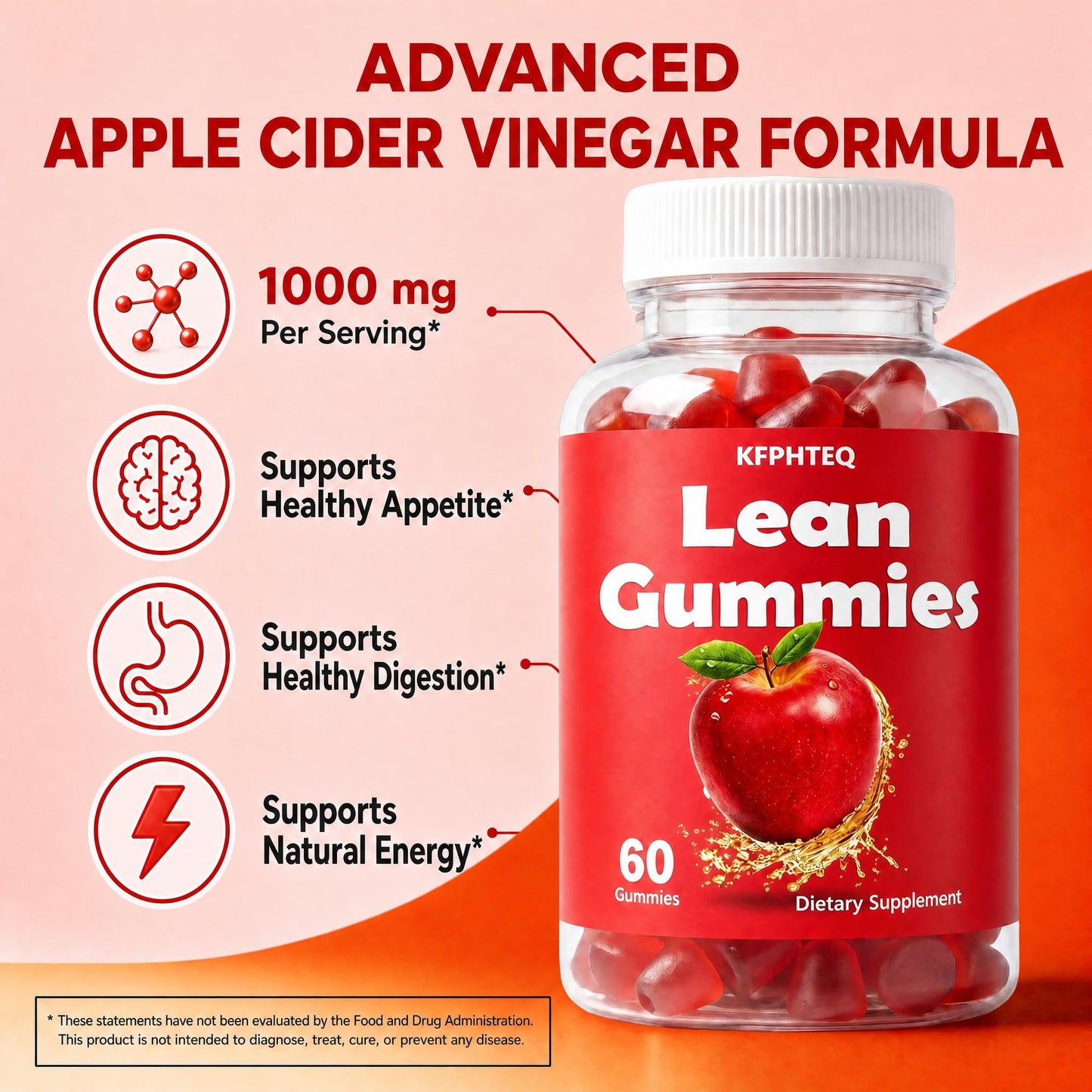 KFPHTEQ Jelly Multivitamin Lean Body Shape Support 60 Gummies