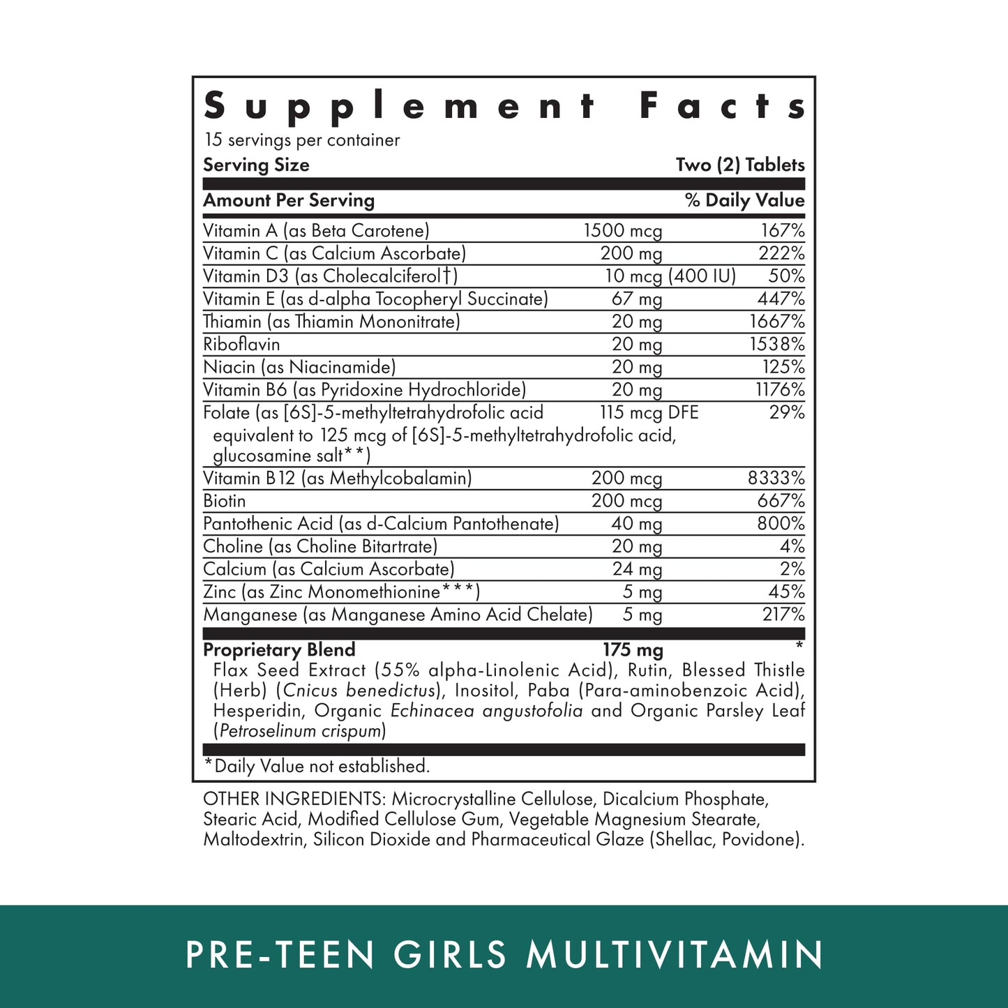 Michael's Health Naturopathic Programs Pre-Teen Girls Tablet, 30 Count