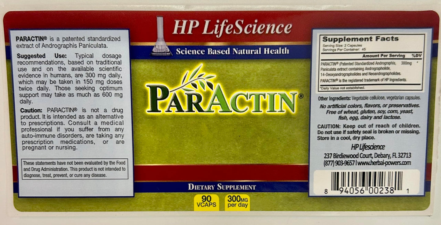 HP LIFESCIENCE ParActin Supplement 90 Capsules
