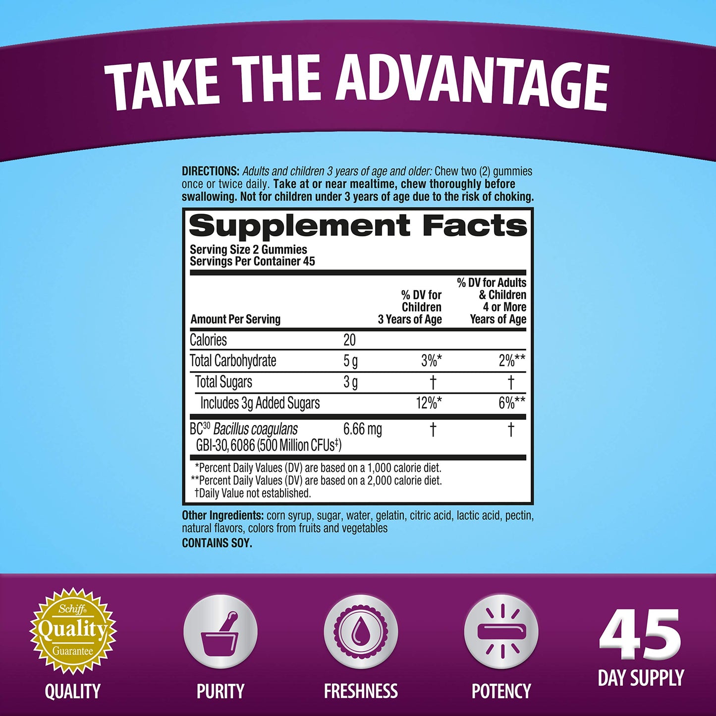 Digestive Advantage Probiotic Gummies for Digestive Health, 90 Gummies